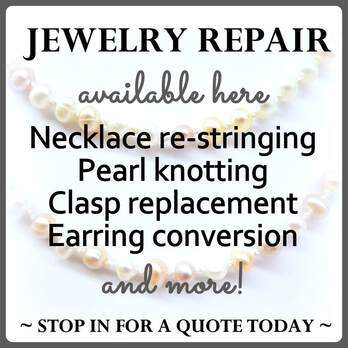 Sign that reads Jewelry Repair is cheerfully undertaken on these premises. Expert work, prompt service, reasonable prices. Stop in for a quote today.